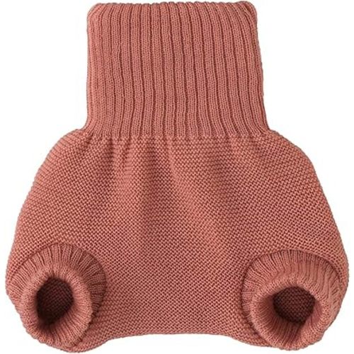 EcoAble Merino Wool Diaper Cover – Organic Overnight Knit Cover | Breathable Natural Fiber | Ideal for Fitted Cloth Diapers (EU86-92, Soft Pink)