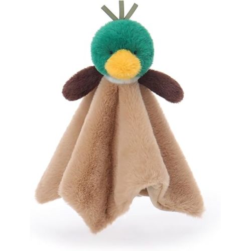 Apricot Lamb Mallard Duck Soft Loveys for Babies, Security Blanket for Baby Boy and Girl, 14x14 Inches for Infant and Toddlers