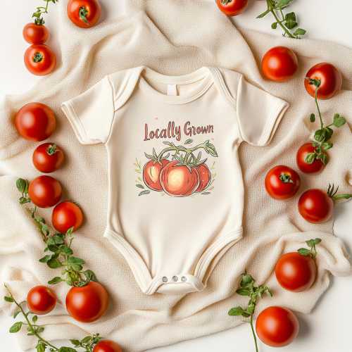 Locally Grown Tomato Baby Bodysuit