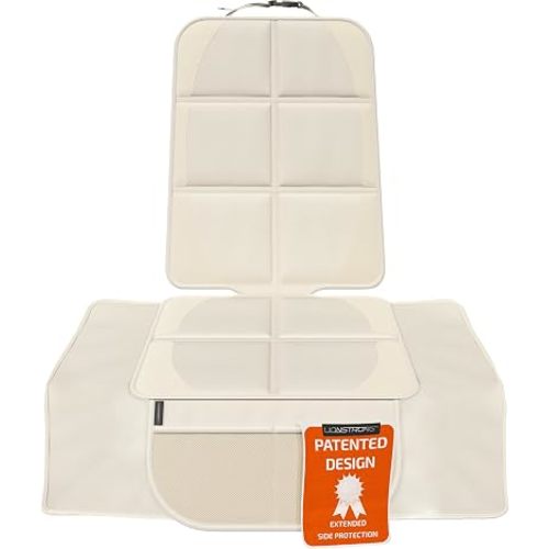 Car Seat Protector - Extra Big [ISOFIX Compatible] - White