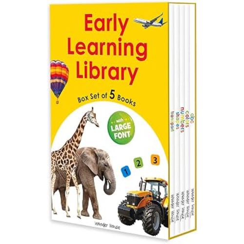 Early Learning Library Pack 1 : Box Set of 5 Books (Big Board Books Series, Large Font)