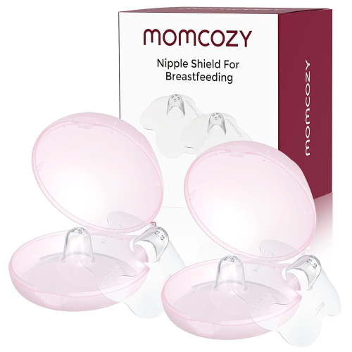 Momcozy Floral Contact Silicone Nipple Shield for Breastfeeding, Made Without BPA/BPS, 17mm, 2 Pairs