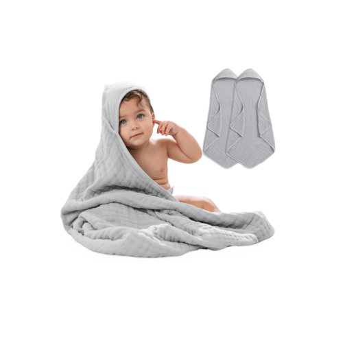 Hooded Baby Towels - 6 Layers, Pack of 2
