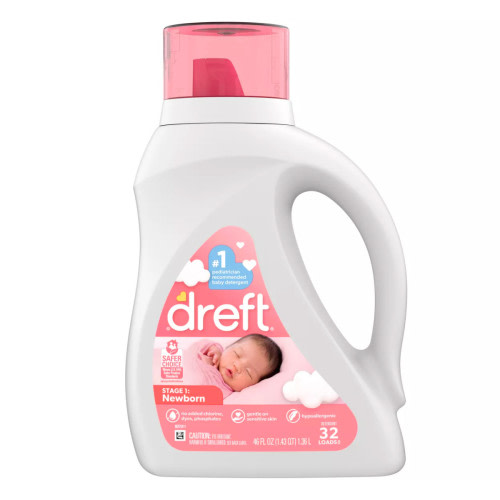 Dreft Stage 1: Newborn Liquid Laundry Detergent, 46 oz