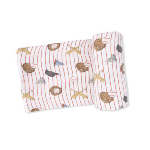 Vintage Baseball Stripe - Swaddle Blanket