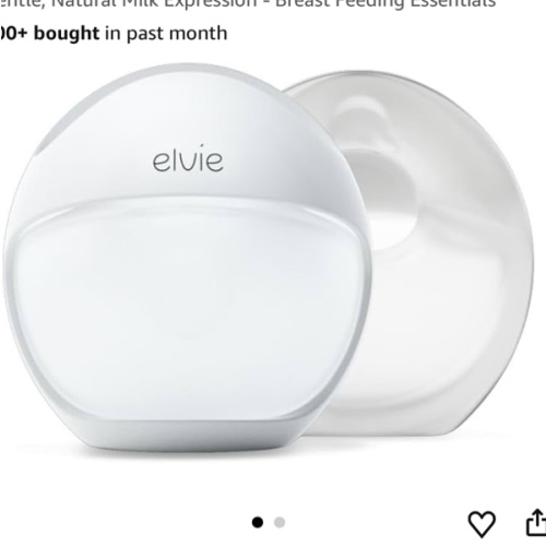 Elvie Curve - Manual Wearable Breast Pump - Hands-Free, Kick-Proof, Portable Silicone Pump That Can Be Worn in-Bra for Gentle, Natural Milk Expression - Breast Feeding Essentials