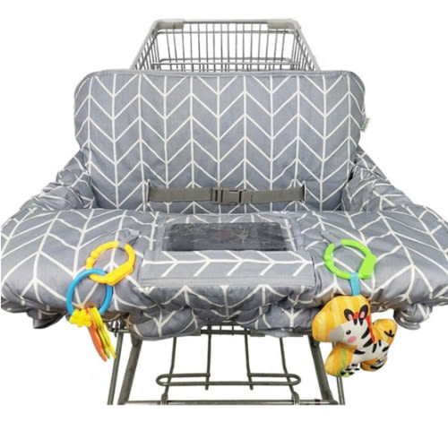 Shopping Cart Cover for Baby ICOPUCA Cotton High Chair Cover, Reversible, Machine Washable for Infant, Toddler, Boy or Girl (Grey Arrow Print)