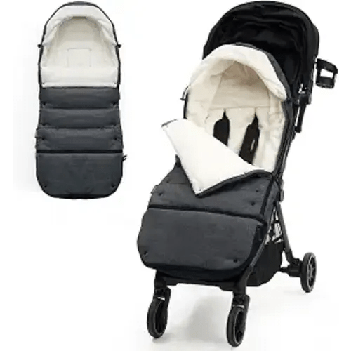 Momcozy Universal Stroller Footmuff, Plush Weatherproof Bunting Bag | Easy Attachment with Extendable Cover And Adjustable Buckle, Warm Sleeping Bag for Most Strollers
