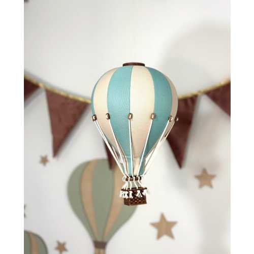 Pastel Green -Beige Decorative Balloon | Hot Air Balloon | Kids wall decoration | Fabric Air Balloon | Balloon Decoration | Baby shower gift