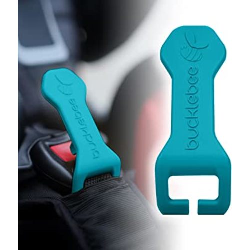 Bucklebee Easy Car Seat Buckle Release Aid for Children Unbuckle Car Seat Release Tool - Button Pusher - Opener for Nails - Buckle Release (1 Pack Teal)