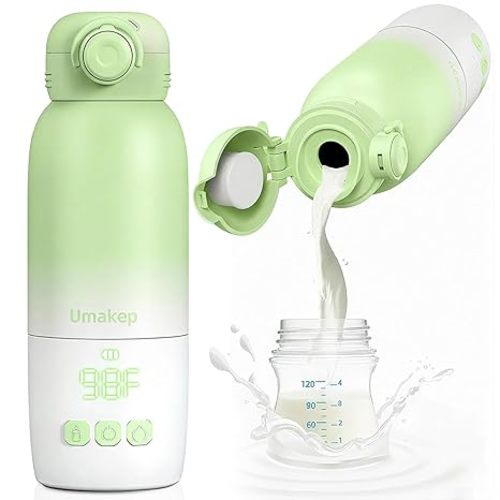 Portable Bottle Warmer for Travel,12oz Cordless Milk Warmer for Baby