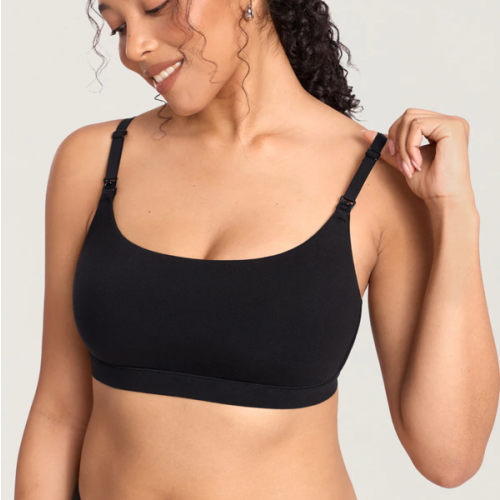 Cotton Scoop Neck Nursing Bralette