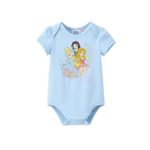 Disney Stitch Princess Marvel Spiderman Mickey and Friends Baby Girls Clothes Snap Bodysuit for Newborn to Infant