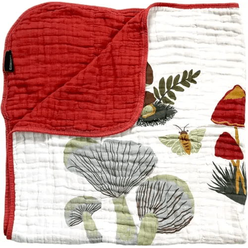CLEMENTINE KIDS Reversible Quilts (Mushroom)