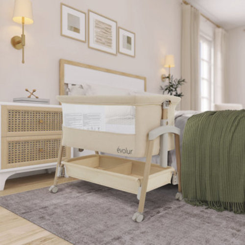 Evolur Lullaby Portable Bassinet With Wheels | Wayfair