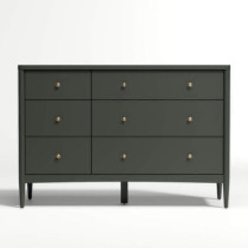 Crate&Kids Hampshire 50" Olive Green 6-Drawer Kids Dresser