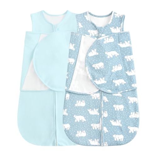 WYTbaby Baby Swaddle Sleep Sack 1.0 TOG Cotton SleepSack for Newborn | for Alls Season 0-12 Months 100% Cotton