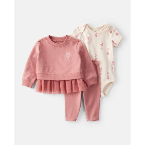 Baby 3-Piece Ballet Little Pullover Set - Pink/Ivory - Carter's | Carter's