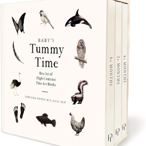 Baby's Tummy Time Book Box Set: A 3-Book Box Set of High-Contrast Art for Visual Stimulation at Tummy Time (Tabitha Paige Children's Book Series)