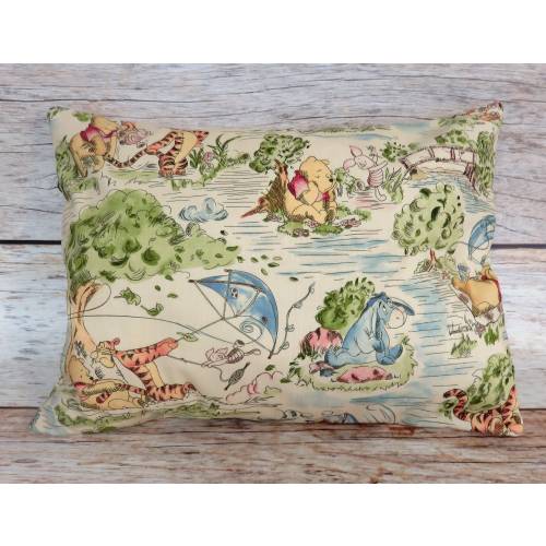 Winnie the Pooh Eeyore Tigger Toile Fabric - A Day in the Park - Toddler/Kid/Travel Size Pillowcase and Pillow Insert – 16 in x 12 in
