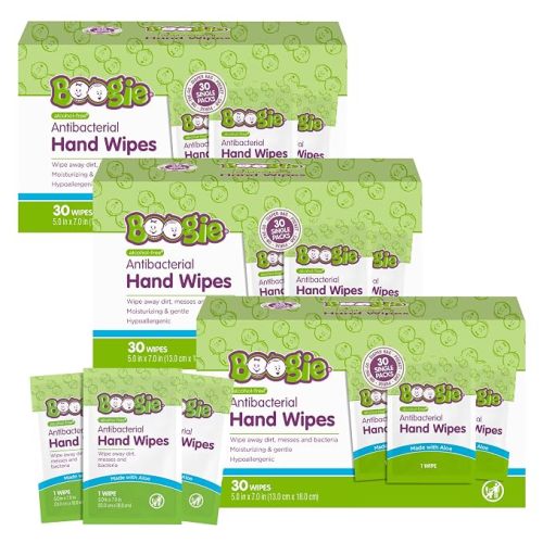 Boogie Antibacterial Hand Wipes - 90 Count