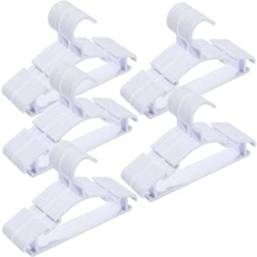 Baby Clothes Hangers,Kids Plastic Hangers for Closet,Toddler,Infant,Child,Newborn's Coat Hangers Ideal for Laundry and Nursery's Everyday Standard Use,White 100 Pack