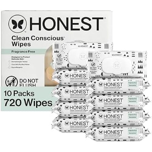 The Honest Company Multi-Use Baby Wipes, Pattern Play, 720 Count