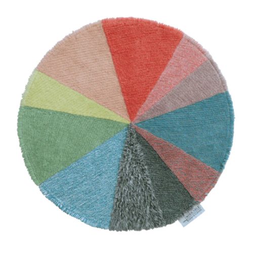 WOOL ROUND RUG PIE CHART