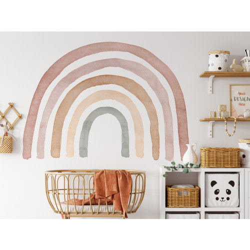 Neutral Boho Rainbow Decal: Peel and Stick Nursery Decor