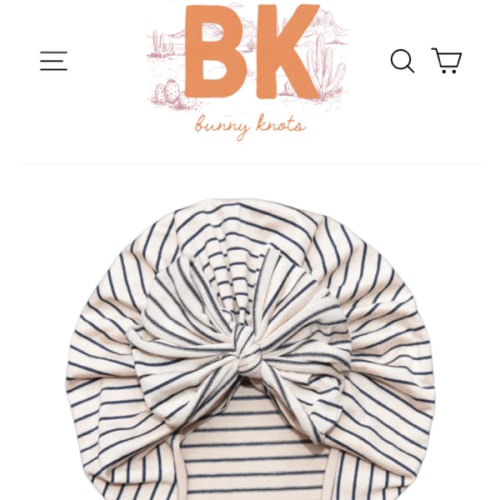 Greda | Navy & Natural Stripe | Classic Headwrap