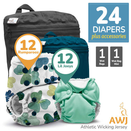 Cloth Diaper Bundle - Newborn Starter | Rumparooz G3 AWJ One Size + Li