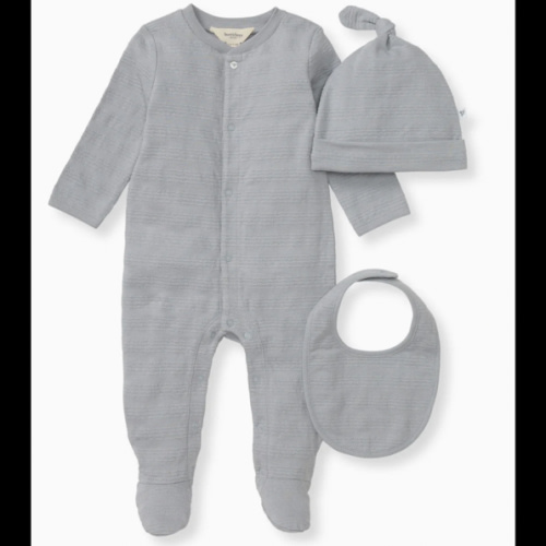 Organic Cotton Jumpsuit, Bib & Hat 3 Piece Set - Quarry – Burt's Bees Baby