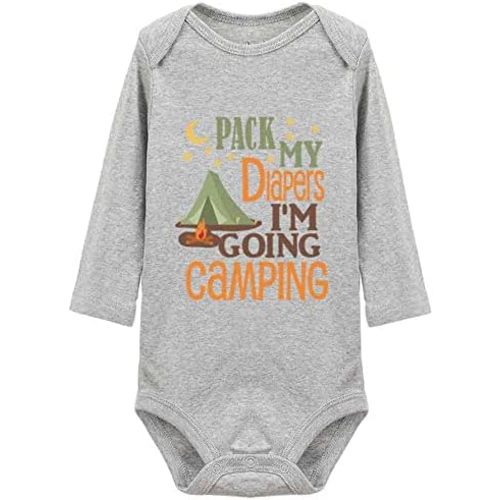 Pack Diaper Going Camping Cute Bodysuit Girl boy Infant Toddler Baby Clothes Creeper
