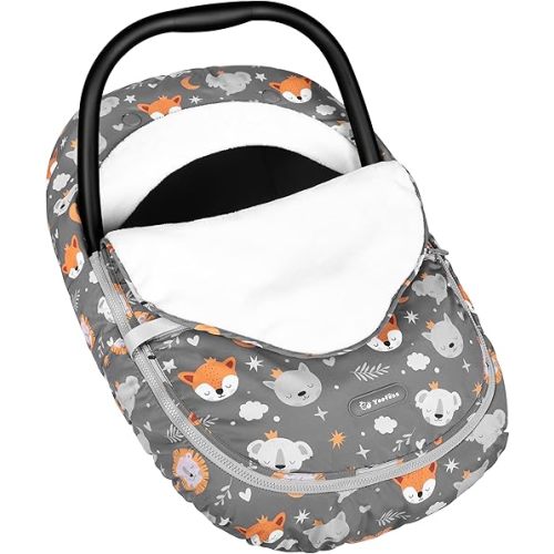 Yoofoss Housse de siège auto pour bébé - Pour protéger bébé du vent froid - Pour garçons et filles - Renard