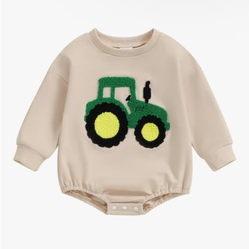 VISGOGO Newborn Infant Baby Boy Girls Oversized Romper Little Dude Sweater Onesie Coming Home Outfit Neutral Clothes