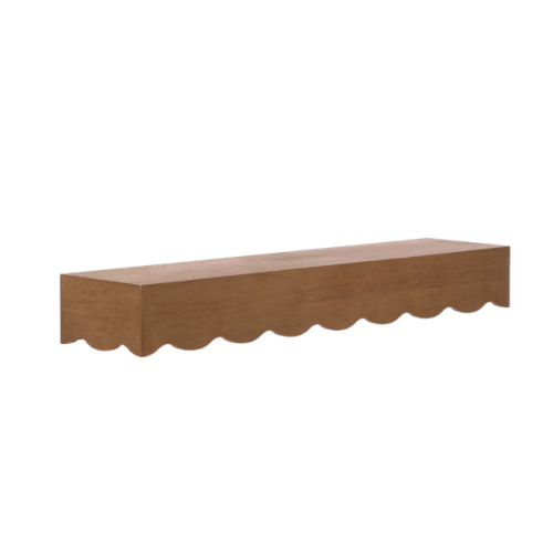 Scalloped wall shelving