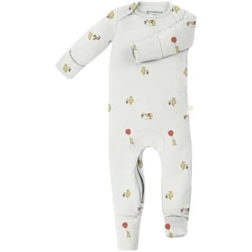 GUNAMUNA Unisex Baby Toddler Ultra-Soft Convertible Pajama, Footie or Romper Sleeper with Diaper Zipper, Newborn to 24 Months