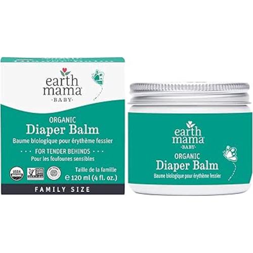 Earth Mama Organic Diaper Balm - 4 fl oz - Diaper Cream for Baby - Safe for Sensitive Skin - Baby Essentials
