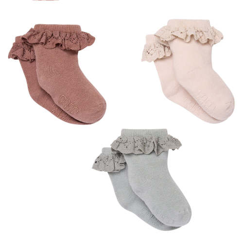 3-Pack Baby Girls Neutral Lace Socks – Gerber Childrenswear