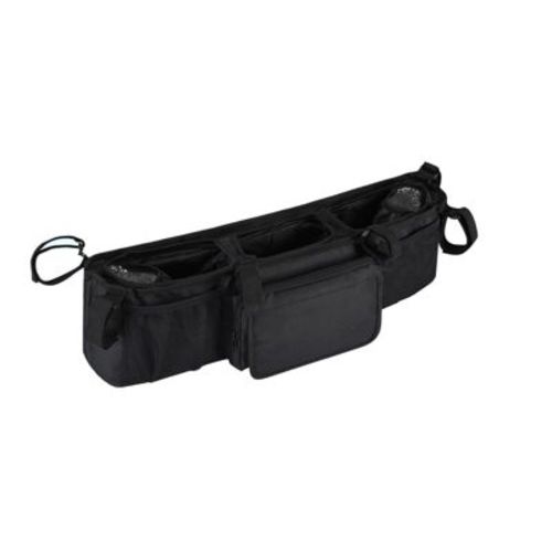 Itopfox Double Stroller Organizer with 2 Cooler Pockets, Parent Console Caddy for Jogging Strollers, Storage Bag for Baby Essentials, Snacks, Toys