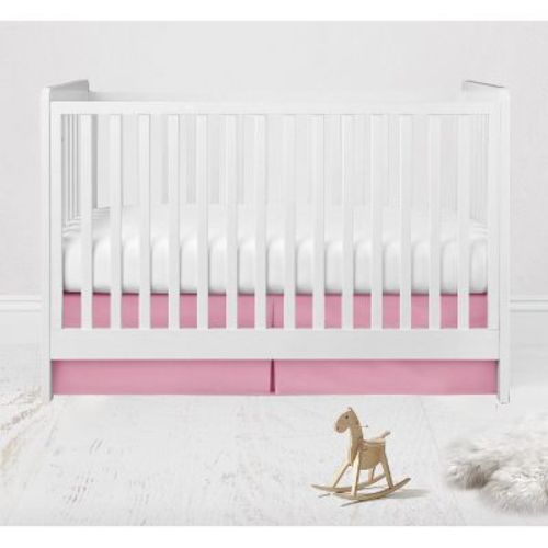 Bacati - Solid Crib/Toddler Bed Skirt - Pink