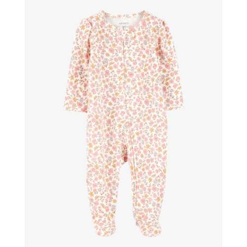 Baby Floral 2-Way Zip Cotton Sleep & Play Pajamas - Pink - Carter's | Carter's