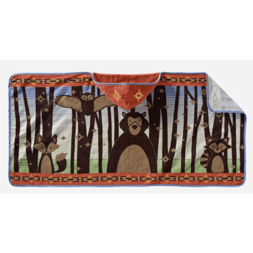 WOODLAND NEIGHBORS HOODED TOWEL