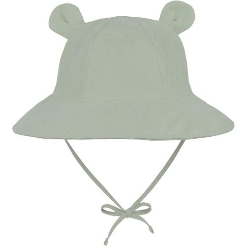 Zando Wide Brim Baby Sun Bucket Hat 0-4T UPF 50+ - Sun Protection Toddler Beach Hats with Bear Ears Infant Hat Adjustable