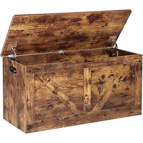 Timberer 39.4" Storage Chest, Wooden Storage Bench, Large Storage Trunk