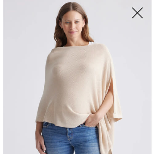 Lightweight Cotton Cashmere Nursing Shawl