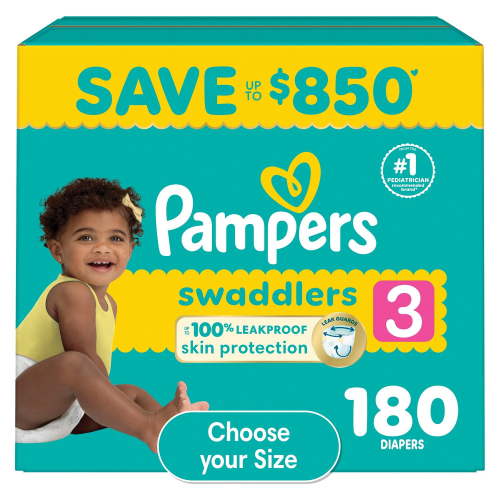 Pampers Swaddlers Diapers, Sizes Newborn-8
