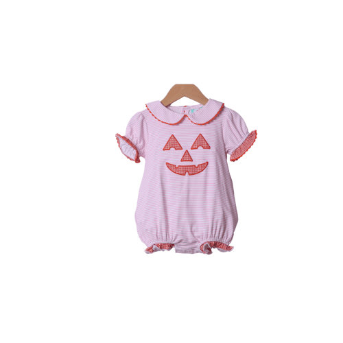 Applique Jack-o-lantern Pink Bubble