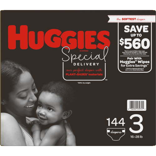 Huggies Special Delivery Hypoallergenic Baby Diapers Size 3, 156 Ct