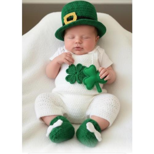 Baby St Patrick's Day Costume Leprechaun Outfit St Patty's Hat Outfit Newborn Baby Photoshoot Costume Baby March Monthly Photo Toddler Hat
